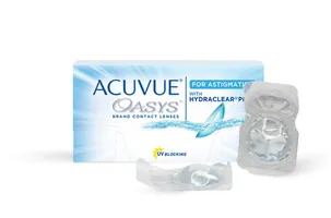 ACUVUE� Oasys� para Astigmatismo con HydraClear Plus Uso por lente: Quincenal